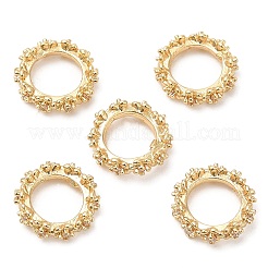 Rack Plating Brass Micro Pave Cubic Zirconia Beads&nbsp;KK-A186-01A-LG