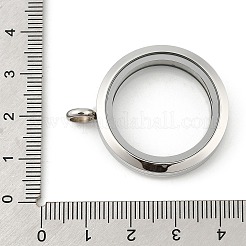 304 Stainless Steel Floating Locket Pendants&nbsp;STAS-E443-41P-02