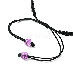 Dyed Natural & Synthetic Mixed Gemstone Round Braided Bead Bracelet&nbsp;BJEW-JB09624