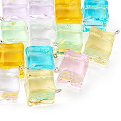 14Pcs 7 Colors Transparent Acrylic Pendants&nbsp;TACR-TA0001-78