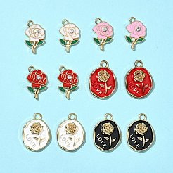 12Pcs 6 Styles Alloy Enamel Pendants&nbsp;FIND-FS0002-05