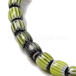 Handmade Lampwork Chevron Beads Strands&nbsp;LAMP-K041-01A-25