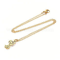 201 Stainless Steel Pendant Necklaces&nbsp;LS-NJEW-T009-JN130-40-2