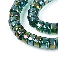 AB Color Plated Transparent Glass Beads Strands&nbsp;GLAA-T026-4x8mm-T02