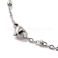 Tarnish Resistant 304 Stainless Steel Cable Chain Necklaces&nbsp;STAS-O053-29P