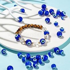 3 Strands 3 Style Handmade Evil Eye Lampwork Round Bead Strands&nbsp;LAMP-LS0001-12B