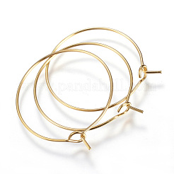 Ion Plating(IP) 316L Surgical Stainless Steel Hoop Earring Findings&nbsp;STAS-G130-03G