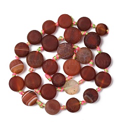 Natural Red Agate Beads Strands&nbsp;G-B177-B02-03