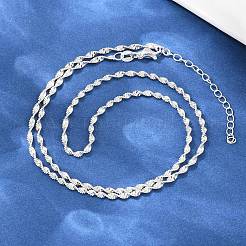 2MM Brass Singapore Chain Necklaces for Men Women&nbsp;NJEW-L012-02S