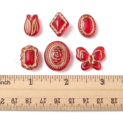 110Pcs 6 Styles Transparent Acrylic Beads&nbsp;OACR-FS0001-38