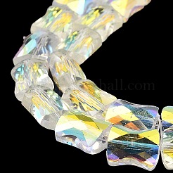 AB Color Plated Transparent Glass Beads Strands&nbsp;EGLA-P051-06A-A09