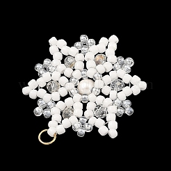 Shell Pearl & Glass Seed Beaded Pendants&nbsp;PALLOY-MZ01433