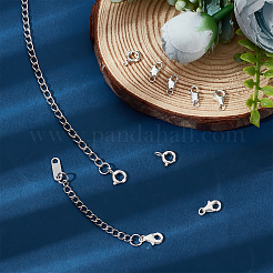 9Pcs 9 Style 925 Sterling Silver Clasps&nbsp;STER-BBC0001-17A