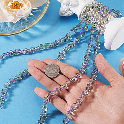 Electroplate Transparent Glass Beads Strands&nbsp;GLAA-TAC0028-009E