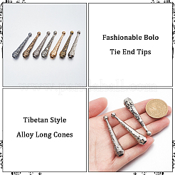 14Pcs 7 Colors Alloy Cord Ends&nbsp;FIND-GF0007-11