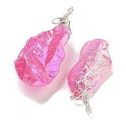 Electroplated Raw Rough Natural Quartz Crystal Big Pendants&nbsp;G-A229-02P-08