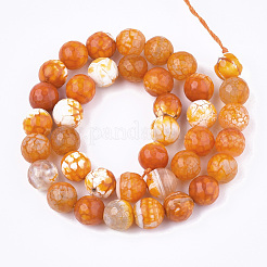 Natural Crackle Agate Beads Strands&nbsp;G-T119-01C-08