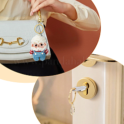 5Pcs Brass Keychain Clasp Findings&nbsp;KK-HS0001-09
