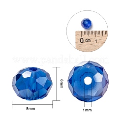 15 Colors Electroplate Glass Beads&nbsp;EGLA-X0006-02B-8mm