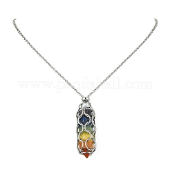 Tarnish Resistant 304 Stainless Steel Cable Chains Macrame Pouch Empty Stone Holder for Pendant Necklaces Making&nbsp;NJEW-TA00085-01