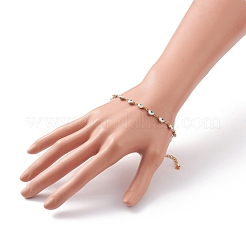 Heart Evil Eye 304 Stainless Steel Enamel Link Chains Bracelets & Necklaces Jewelry Sets&nbsp;SJEW-JS01153