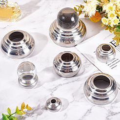 7Pcs 7 Style 201 Stainless Steel Spheres Pedestals Flagpole Base&nbsp;AJEW-GA0003-67