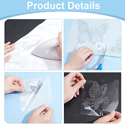 Butterfly Glass Hotfix Rhinestone&nbsp;FIND-WH0420-123