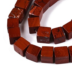 Natural Red Jasper Beads Strands&nbsp;G-T139-8x8-12A