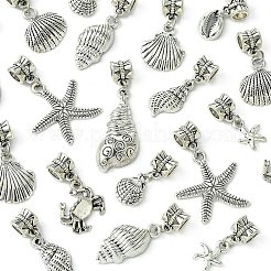 Marine Organism Theme Tibetan Style Alloy Pendant&nbsp;PALLOY-FS00004