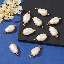 Acrylic Imitation Pearl Connector Charms&nbsp;PALLOY-YW0001-51