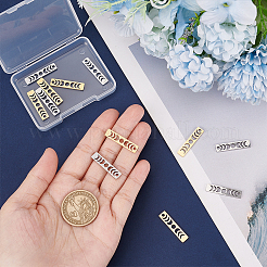 12Pcs 2 Colors 201 Stainless Steel Pendants&nbsp;STAS-UN0044-48