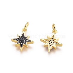 Brass Micro Pave Cubic Zirconia Charms&nbsp;ZIRC-G161-24