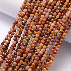 Natural Orange River Stone Bead Strands&nbsp;G-K146-20-3mm