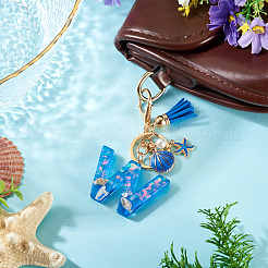 Star Resin & Shell Keychains&nbsp;KEYC-TAC00087-01W