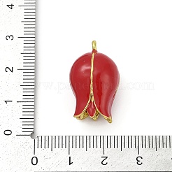 Bud Brass Enamel Pendants&nbsp;KK-G526-11G