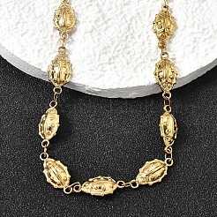 304 Stainless Steel Ladybug Link Chain Necklaces for Women Men&nbsp;NJEW-K249-21B-G