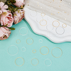 300Pcs 10 Styles Brass Linking Rings&nbsp;KK-ME0002-90