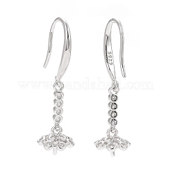 Anti-Tarnish Rhodium Plated 925 Sterling Silver Earring Hooks&nbsp;STER-D035-35P