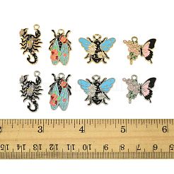 16Pcs 8 Styles Alloy Enamel Pendants&nbsp;ENAM-FS0003-95