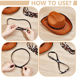 6Pcs 6 Styles Leather Hat Band&nbsp;AJEW-NB0006-83
