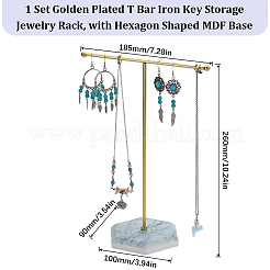 1 Set Golden Plated T Bar Iron Key Storage Jewelry Rack&nbsp;ODIS-SC0001-03B
