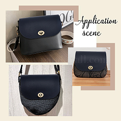 1Pc Rectangle PU Leather Bag Flip Cover and 1Pc Clasps&nbsp;PURS-CL0001-06