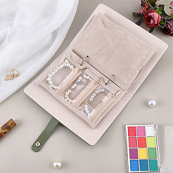 Portable Travel PU Leather & PVC Loose Leaf Binder Jewelry Books&nbsp;AJEW-WR0003-78B