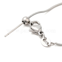 Non-Tarnish 304 Stainless Steel Snake Chain Necklace for Women&nbsp;NJEW-G104-01P