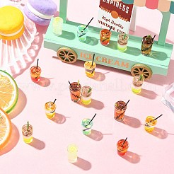 30Pcs 6 Styles 3D Drink Transparent Resin Display Decorations&nbsp;RESI-CJZ0001-03