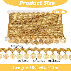 Polyester Flower Paillette Lace Ribbon&nbsp;OCOR-WH20013-038