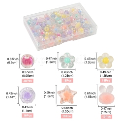 60G 6 Styles Transparent Acrylic Beads Sets&nbsp;TACR-YW0002-51