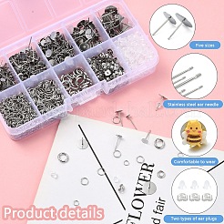 DIY 304 Stainless Steel Stud Earring Making Kits&nbsp;DIY-YW0010-50