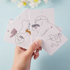 100Pcs 5 Style Cardboard Jewelry Display Cards&nbsp;CDIS-SZ0001-20
