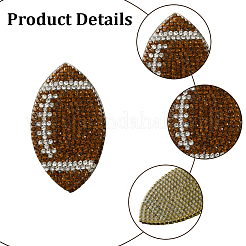 10Pcs 5 Styles Sports Resin & Glass Hotfix Rhinestone&nbsp;DIY-GF0014-27